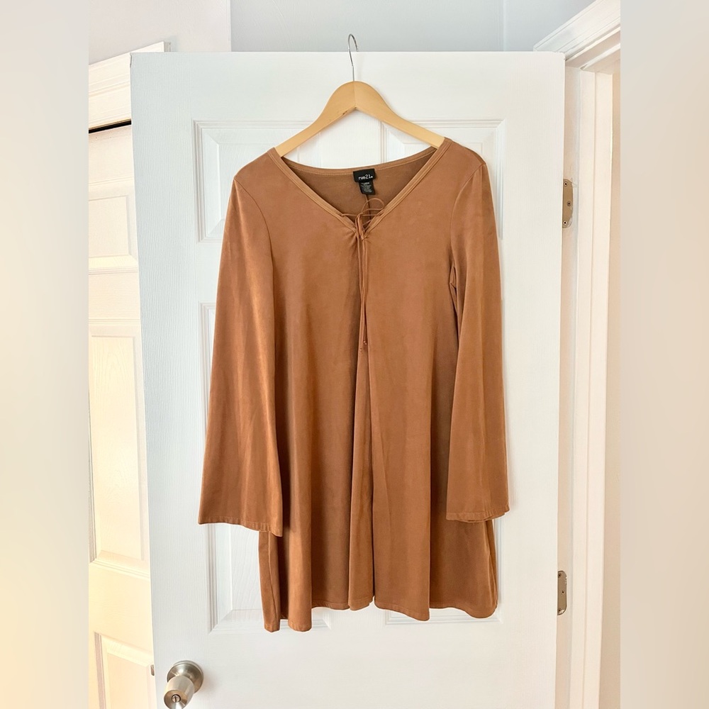 Rue 21 Long Sleeve Brown Dress